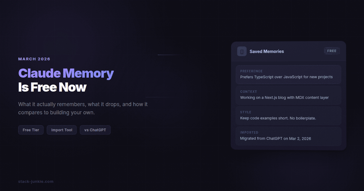 Claude Memory Is Free Now: Here Is What It Actually Remembers